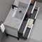 Modern Bathroom Vanity, 48 Inch, Marble Style Sink, Free Standing
