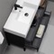 Modern Black Bathroom Vanity, 40 Inch, Free Standing