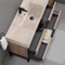 Modern Bathroom Vanity, 48 Inch, Travertine Style Sink, Free Standing