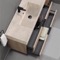 Floating Bathroom Vanity, Modern, 48 Inch, Travertine Style Sink