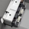 Modern Double Bathroom Vanity, 56 Inch, Free Standing