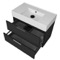 Black Bathroom Vanity, Floating, Modern, 32 Inch