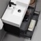 Black Bathroom Vanity, Floating, Modern, 32 Inch