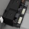 Black Double Floating Bathroom Vanity, Modern, 48 Inch