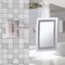 Wall Mounted Lighted 3x Makeup Mirror, Satin Nickel, Hardwired