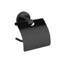 Matte Black Toilet Paper Holder With Cover