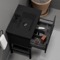 Black Free Standing Bathroom Vanity, 26 Inch