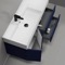 Floating Vanity - Modern, 48 Inch, Navy Blue