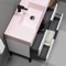 Modern Bathroom Vanity, 40 Inch, Pink Ceramic Sink, Free Standing
