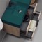 Floating Bathroom Vanity, Modern, 32 Inch, Green Ceramic Sink