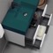 Floating Bathroom Vanity, Modern, 32 Inch, Green Ceramic Sink