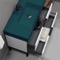 Modern Bathroom Vanity, 40 Inch, Green Ceramic Sink, Free Standing