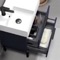 Modern Small Bathroom Vanity, Blue, 24 Inch, Free Standing