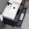 Blue Modern Bathroom Vanity, 40 Inch, Free Standing