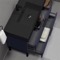 Modern Bathroom Vanity, Blue, 40 Inch, Free Standing