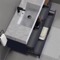 Floating Bathroom Vanity, Modern, Blue, 48 Inch, Marble Style Sink