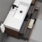 Floating Bathroom Vanity, Modern, Walnut, 48 Inch