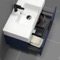 Floating Bathroom Vanity, Modern, Blue, 32 Inch