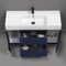Modern Bathroom Vanity, Blue, 48 Inch, Free Standing