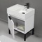 Modern Small Bathroom Vanity, 24 Inch, Free Standing