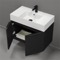 Black Vanity, Floating, Modern, 32 Inch