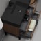 Modern Bathroom Vanity, Walnut, 32 Inch, Free Standing