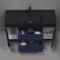 Modern Bathroom Vanity, Blue, 48 Inch, Free Standing
