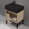 Modern Small Bathroom Vanity, 24 Inch, Free Standing