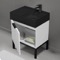 Modern Small Bathroom Vanity, 24 Inch, Free Standing