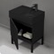 Modern Small Black Bathroom Vanity, 24 Inch, Free Standing