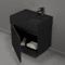 Floating Small Black Bathroom Vanity, Modern, 24 Inch
