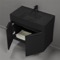 Floating Black Bathroom Vanity, Modern, 32 Inch