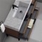 Modern Bathroom Vanity, Walnut, 48 Inch, Marble Style Sink, Free Standing