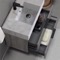 Floating Bathroom Vanity, Modern, 32 Inch, Marble Style Sink
