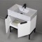Modern Bathroom Vanity, 32 Inch, Marble Style Sink, Free Standing