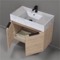 Floating Bathroom Vanity, Modern, 32 Inch, Marble Style Sink