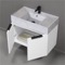 Floating Bathroom Vanity, Modern, 32 Inch, Marble Style Sink