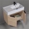 Floating Bathroom Vanity, Modern, 32 Inch, Marble Style Sink
