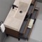 Modern Bathroom Vanity, Walnut, 48 Inch, Travertine Style Sink, Free Standing