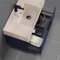 Floating Bathroom Vanity, Modern, Blue, 32 Inch, Travertine Style Sink