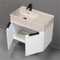 Floating Bathroom Vanity, Modern, 32 Inch, Travertine Style Sink