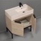 Modern Bathroom Vanity, 32 Inch, Travertine Style Sink, Free Standing