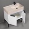 Modern Bathroom Vanity, 32 Inch, Travertine Style Sink, Free Standing