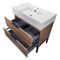 Modern Bathroom Vanity, Walnut, 32 Inch, Free Standing