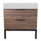 Modern Bathroom Vanity, Walnut, 32 Inch, Free Standing