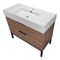 Modern Bathroom Vanity, Walnut, 40 Inch, Free Standing