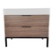 Modern Bathroom Vanity, Walnut, 40 Inch, Free Standing