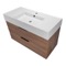 Floating Bathroom Vanity, Modern, Walnut, 40 Inch