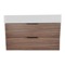 Floating Bathroom Vanity, Modern, Walnut, 40 Inch
