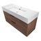 Floating Bathroom Vanity, Modern, Walnut, 48 Inch
